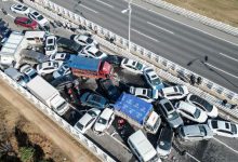 चीन में दो सौ गाड़ियां आपस मे टकरायी एक की मौत