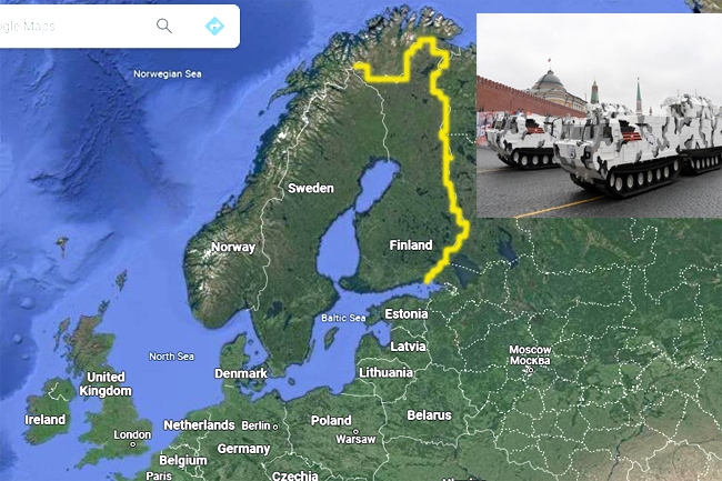 पुतिन के आदेश पर फिनलैंड सीमा पर रूसी सेना