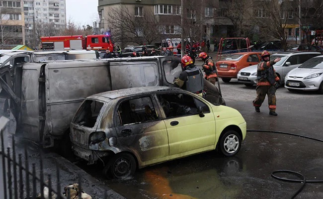 यूक्रेन की राजधानी सहित कई इलाकों में जबर्दस्त रूसी हमला
