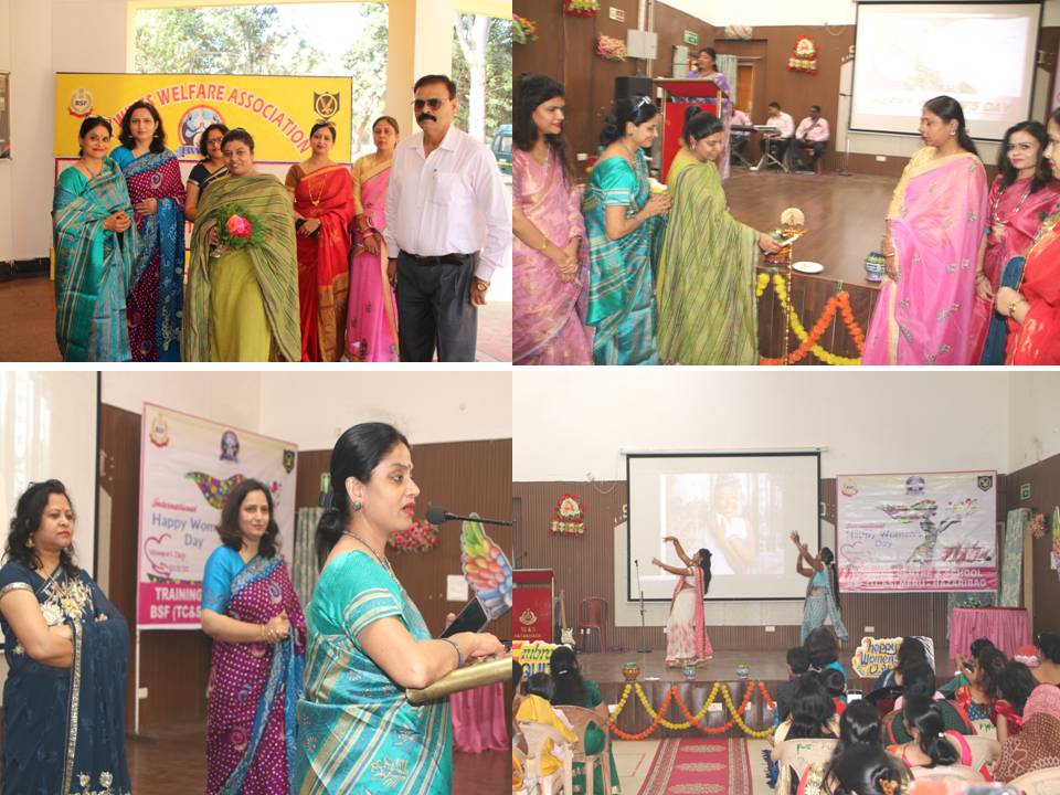 अंर्तराष्ट्रीय महिला दिवस के उपलक्ष्य पर सीमा सुरक्षा बल कैम्प में आयोजन