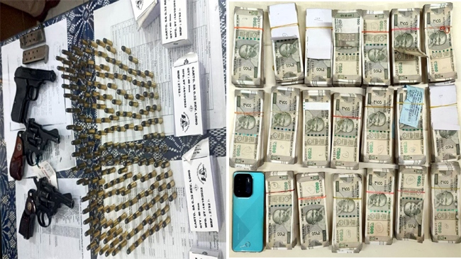 गिरफ्तार रोहित के पास दस लाख रुपये मिले