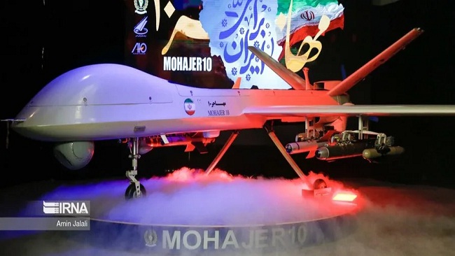 ईरान ने अपने नये और अधिक शक्तिशाली ड्रोन का प्रदर्शन किया