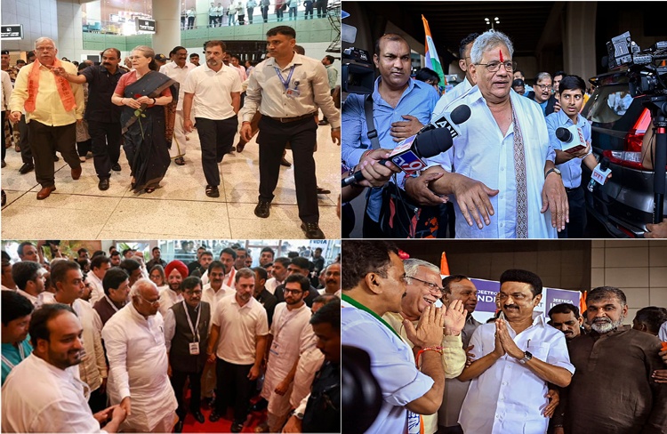 इंडिया गठबंधन के सभी प्रमुख नेता मुंबई पहुंचे