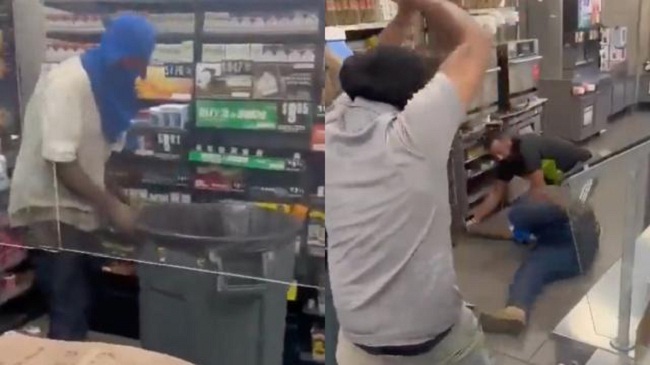 कैलिफोर्निया की दुकान में घुसे लुटेरे को सिख ने लाठी से पीटा, देखें वीडियो