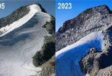 खतरनाक ढंग से दो वर्षों में पिघले ग्लेशियर