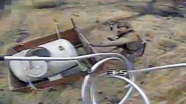 एक डंडे से हमलावर ड्रोन का मुकाबला करने का वीडियो वायरल