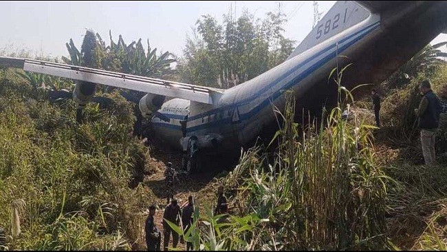 म्यांमार सेना का विमान मिजोरम में दुर्घटनाग्रस्त