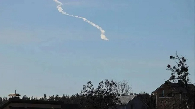 रूसी क्रूज़ मिसाइल को डीनिप्रो के पास गिरा दिया गया