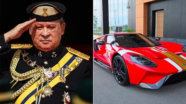 नये राजा सुल्तान इब्राहिम कारों और हवाई जहाज का काफिला है