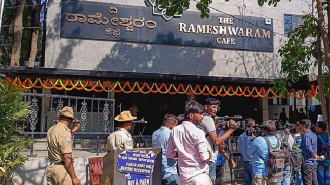 बेंगलुरु के प्रसिद्ध रामेश्वर कैफे में जोरदार विस्फोट