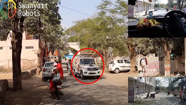 भोपाल की सड़कों पर चलता रहा बिना चालक का वाहन, देखें वीडियो